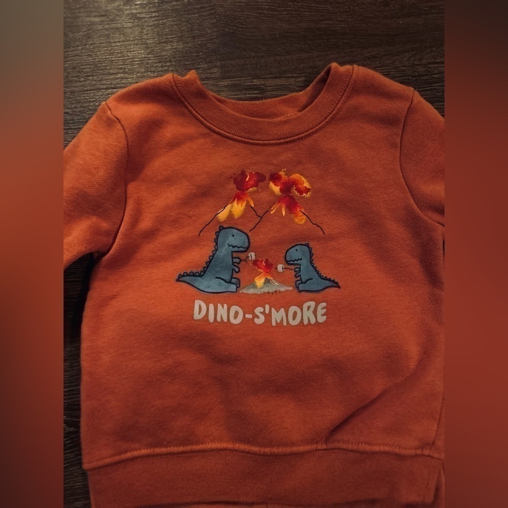 Garanimals dino sweatshirt and sweatpants, 24 months and 2T - Picture 2 of 5